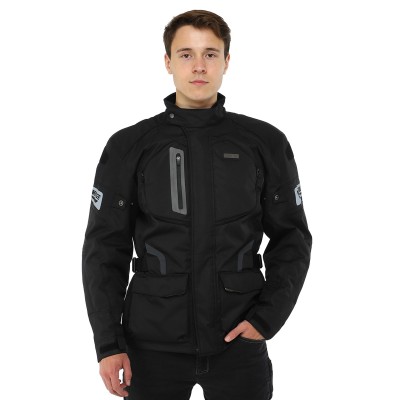 Мотокуртка NERVE MS-0113-G M-3XL черно-салатовая