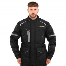 Мотокуртка демисезонная с защитой SCOYCO JK37, M-XL, черно-красная