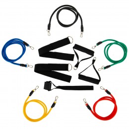 Многофункциональный эспандер для фитнеса Sport Trade JT-003 с 5 жгутами в чехле – идеальный тренажер для дома и зала