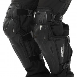 Защитные мотонаколенники SCOYCO K46 универсальные (2шт, S-XL, черный)