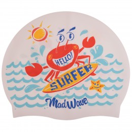 Силиконовая шапочка для плавания MadWave Junior SURFER M057912