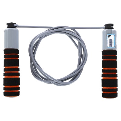 Скакалка с электронным счетчиком BODY SCULPTURE SXBK-690EO-B 2,75м черный-оранжевый
