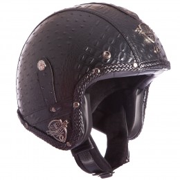 Мотошлем открытый VINTAGE MS-555-O для чоппера ретро M-XL оливковый Мотошлем открытый VINTAGE MS-555-O для чоппера ретро M-XL оливковый