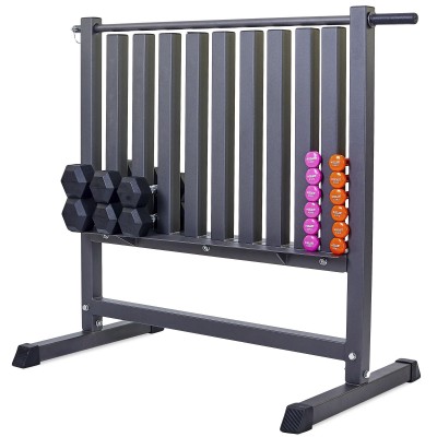 Стойка вертикальная для гантелей Zelart RK2506L 107х68х105см черная