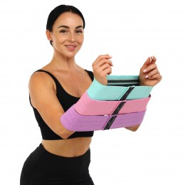 Набор резинок тканевых для упражнений ленты сопротивлений LOOP BANDS Sport Trade FI-2183 3шт цвета в ассортименте Набор резинок тканевых для упражнений ленты сопротивлений LOOP BANDS Sport Trade FI-2183 3шт цвета в ассортименте