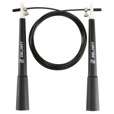 Скакалка скоростная Кроссфит Zelart FI-4855 3м черный