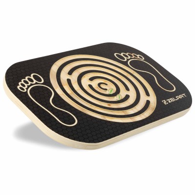 Доска балансировочная с лабиринтом Zelart BALANCE BOARD FI-5360 46х30х8см черный