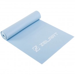 Лента эластичная для фитнеса и йоги Zelart FI-7682-3 голубой