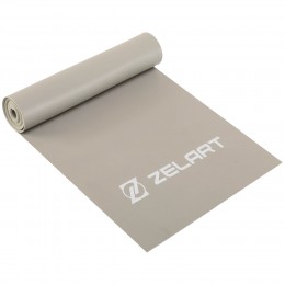 Лента эластичная для фитнеса и йоги Zelart FI-7682-4 серый