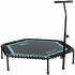 Фитнес батут для джампинга шестиугольный с ручкой LiveUp LP8251 ø135см черный-синий
