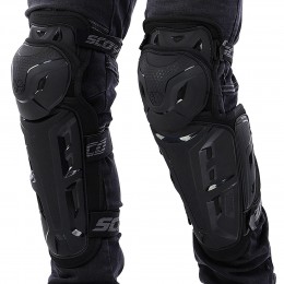 Мотонаколенники усиленные SCOYCO K21-2 черные (2 шт)