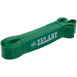 Резина петля для подтягиваний и тренировок лента силовая Zelart POWER BANDS FI-3917-G зеленый