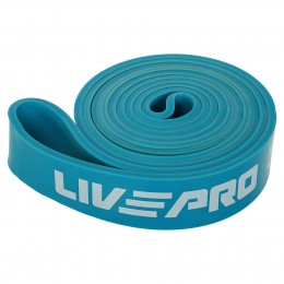 Резина петля для подтягиваний и тренировок лента силовая LiveUp SUPER BAND LP8410-M 16-39кг синий