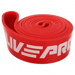 Резина петля для подтягиваний и тренировок лента силовая LiveUp SUPER BAND LP8410-L 23-57кг красный