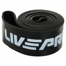 Резина петля для подтягиваний и тренировок лента силовая LiveUp SUPER BAND LP8410-XL 39-77кг черный