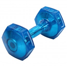 Гантель для фитнеса с TPU покрытием Zelart Jelly Urethane Coated Dumbbells TA-2946-12_5LB 1шт 5,7кг синий