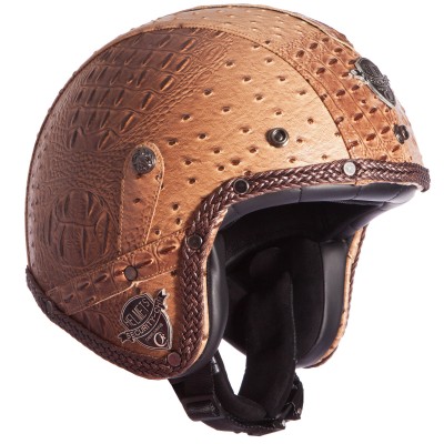 Мотошлем открытый VINTAGE MS-555K-GR серый M-XL для чоппера "Ретро-Каска"
