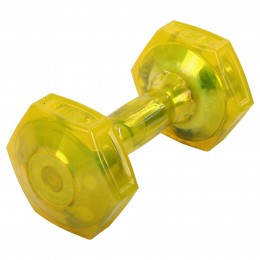 Гантель для фитнеса с TPU покрытием Zelart Jelly Urethane Coated Dumbbells TA-2946-7_5LB 1шт 3,4кг желтый