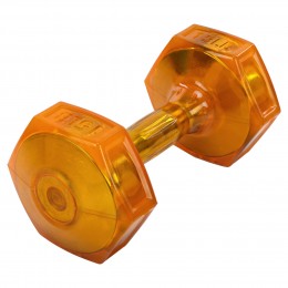Гантель для фитнеса с TPU покрытием Zelart Jelly Urethane Coated Dumbbells TA-2946-15LB 1шт 6,8кг оранжевый