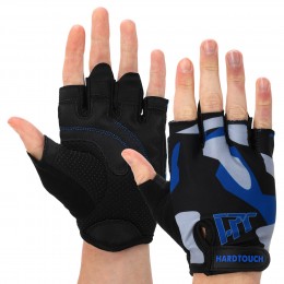Перчатки для фитнеса HARD TOUCH FG-002 XS-L черный-синий – максимальный комфорт и безопасность на тренировках