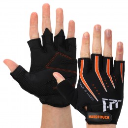 Перчатки для фитнеса HARD TOUCH FG-005 S-XL черный-оранжевый - максимальная защита и комфорт!