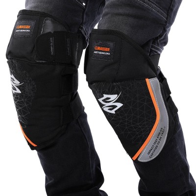 Мотонаколенники CUIRASSIER K03 черные (2 шт.)
