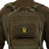Шеврон патч на липучке "Тризуб" TY-9915 черный-желтый